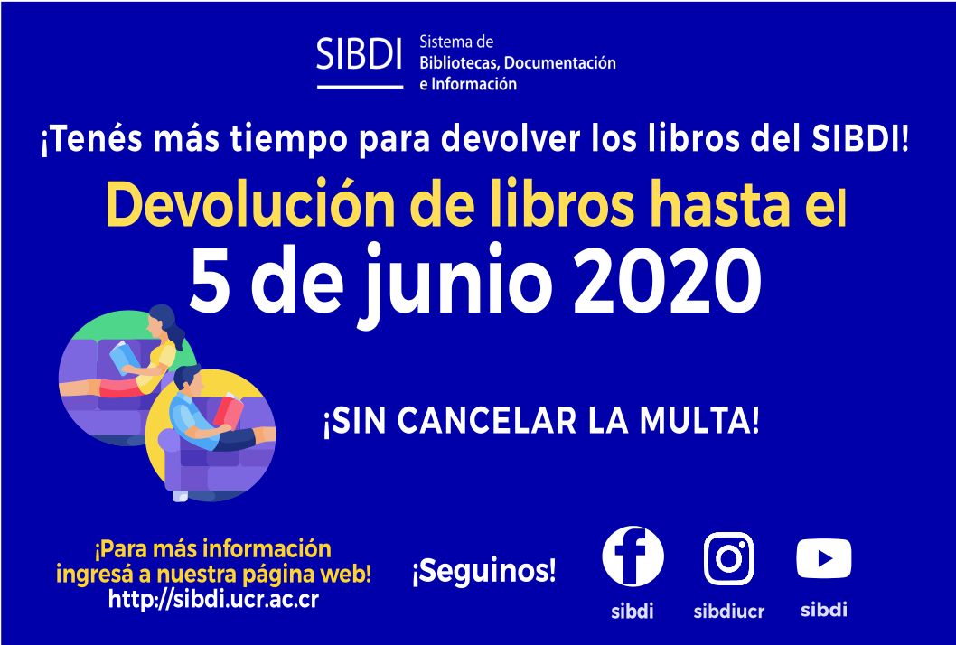  El SIBDI informa que la devolución de libros podrá realizarse el 5 de junio, sin tener que …