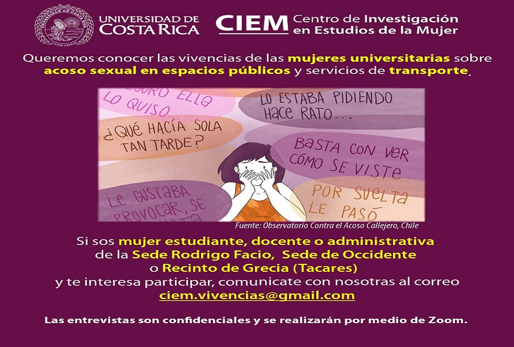  Las invitamos a participar en esta Investigación: Si sos mujer, estudiante de la Sede de …