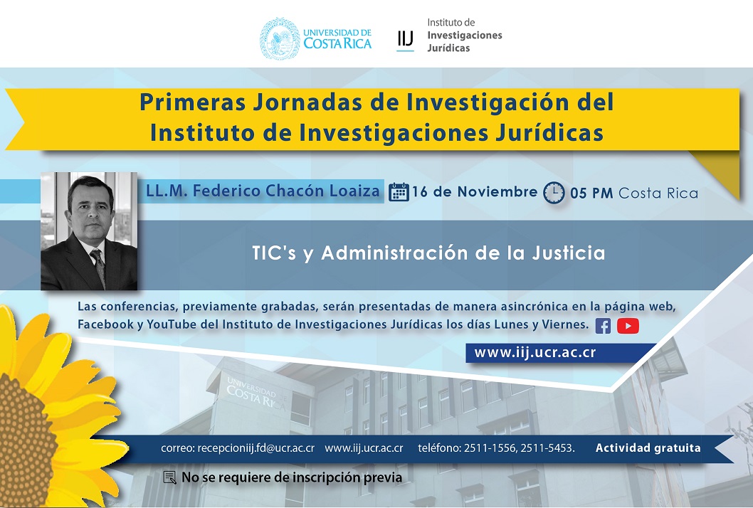  No requiere inscripción previa Visita nuestra página web: https://iij.ucr.ac.cr/ Suscríbete al …