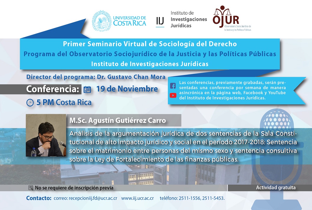  No requiere inscripción previa Visita nuestra página web: https://iij.ucr.ac.cr/ Suscríbete al …