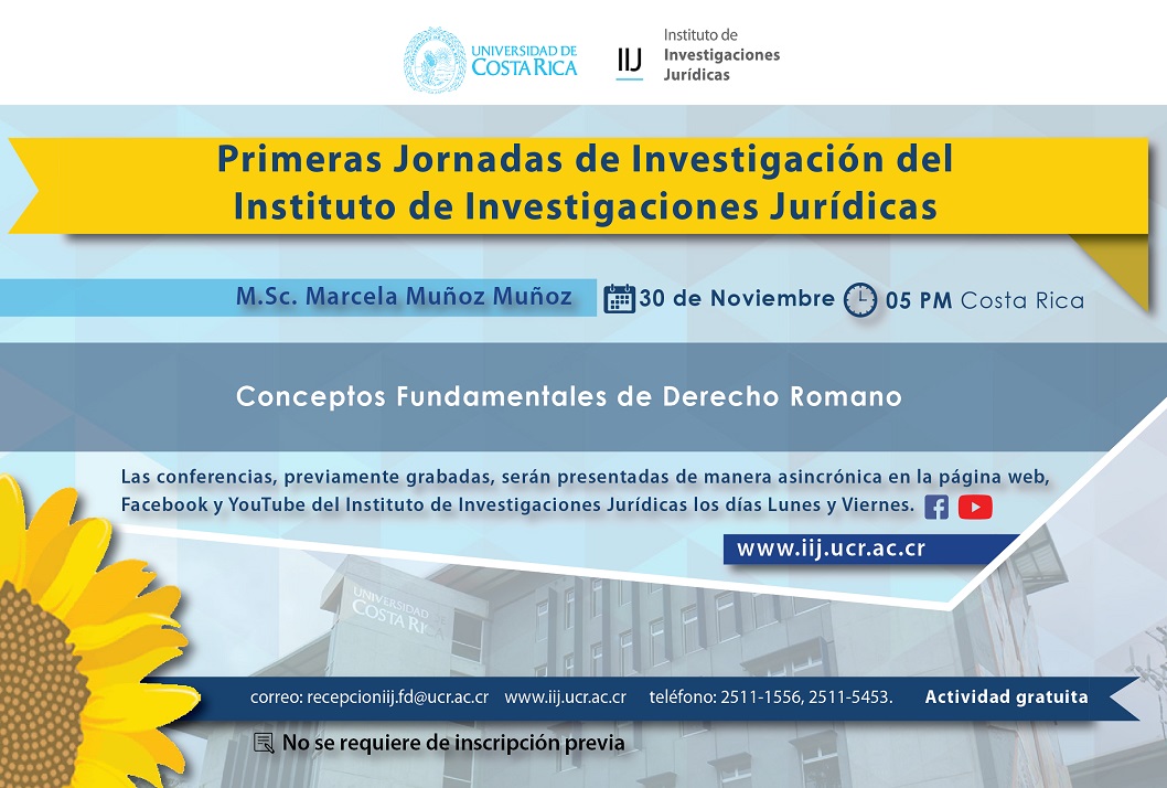  No requiere inscripción previa Visita nuestra página web: https://iij.ucr.ac.cr/ Suscríbete al …