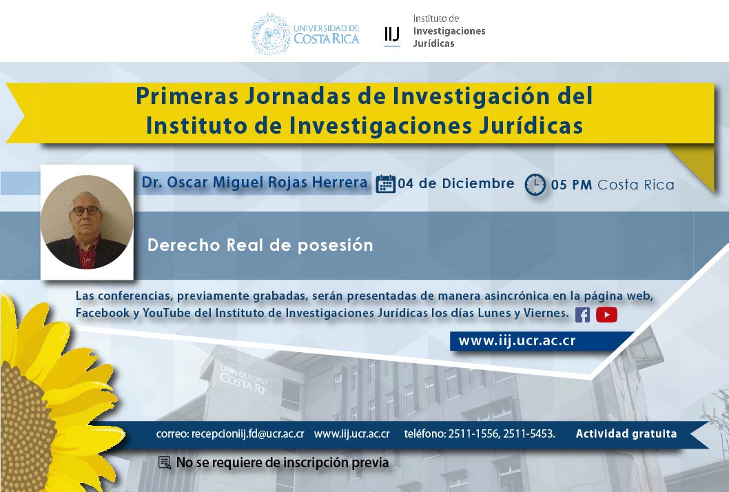  No requiere inscripción previa Visita nuestra página web: https://iij.ucr.ac.cr/ Suscríbete al …