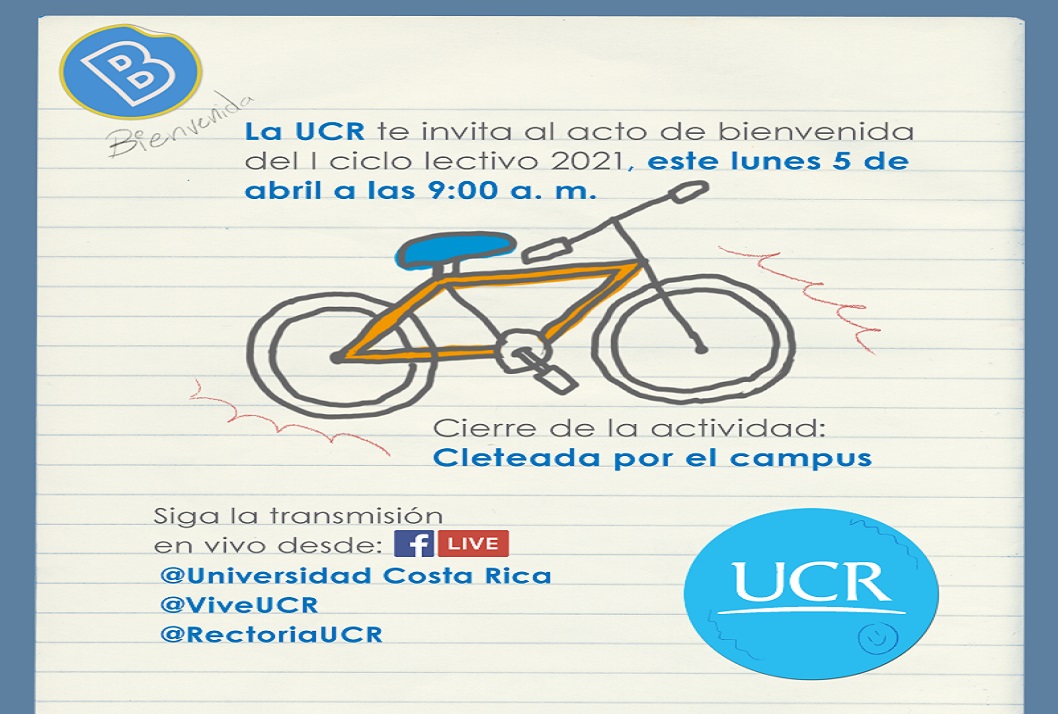  Participá de la bienvenida al primer ciclo lectivo 2021 de la UCR, este lunes 5 de abril, a las …