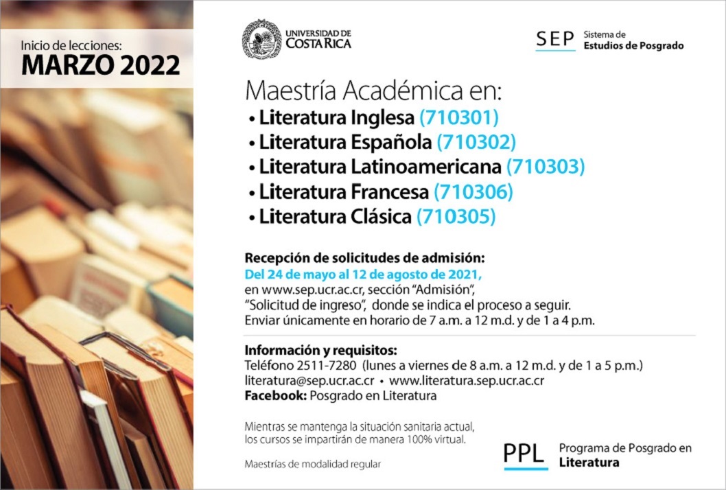 Ru Punto de exclamación capa Calendario de Actividades UCR | Ingreso al Programa de Posgrado en  Literatura