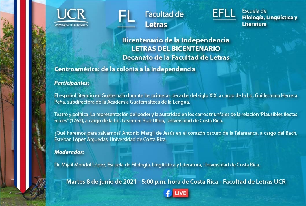  Conferencia: El español literario en Guatemala durante las primeras décadas del siglo XIX.  A …