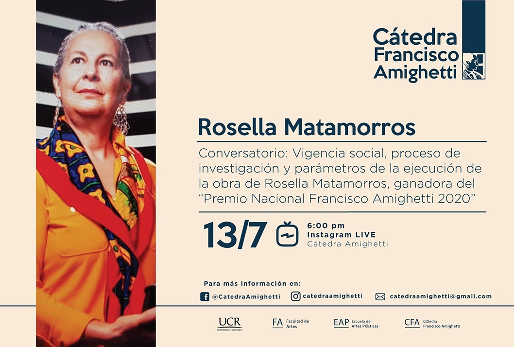  Rosella Matamorros, ganadora del “Premio Nacional Francisco Amighetti 2020”.  Ha expuesto en más …