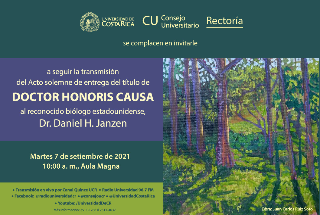  Nos complace invitarle al acto solemne de entrega del Doctorado Honoris Causa a Daniel H. …