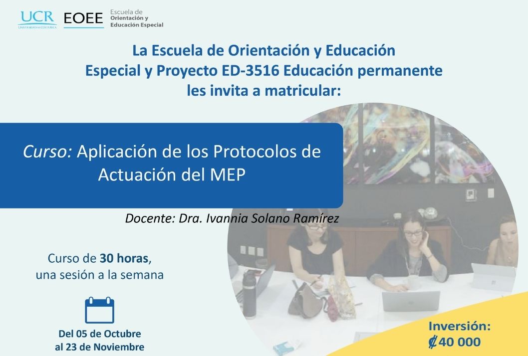  Duración: del 05 de octubre al 23 de noviembre (30 horas, una sesión semanal) Apertura del curso …