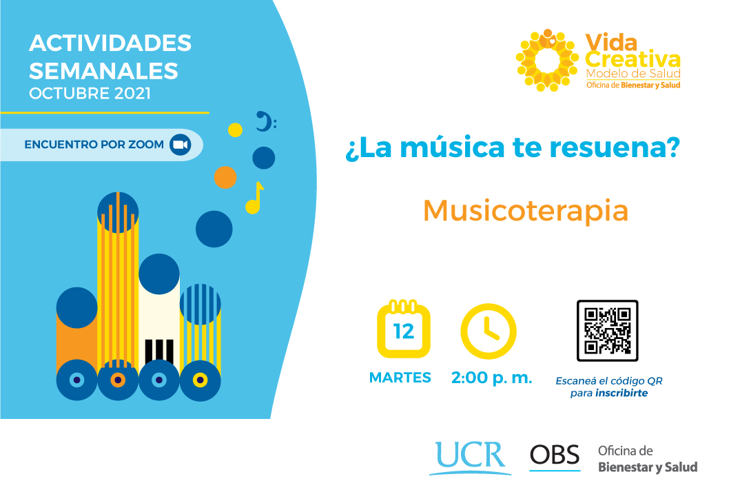  Le invitamos a unirse al Taller de Musicoterapia.  Inscríbase en: …