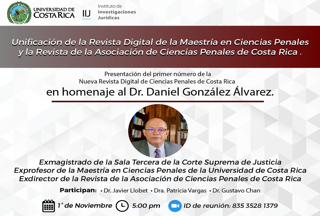  En homenaje al Dr. Daniel González Álvarez, exmagistrado de la Sala Tercera de la Corte Suprema …