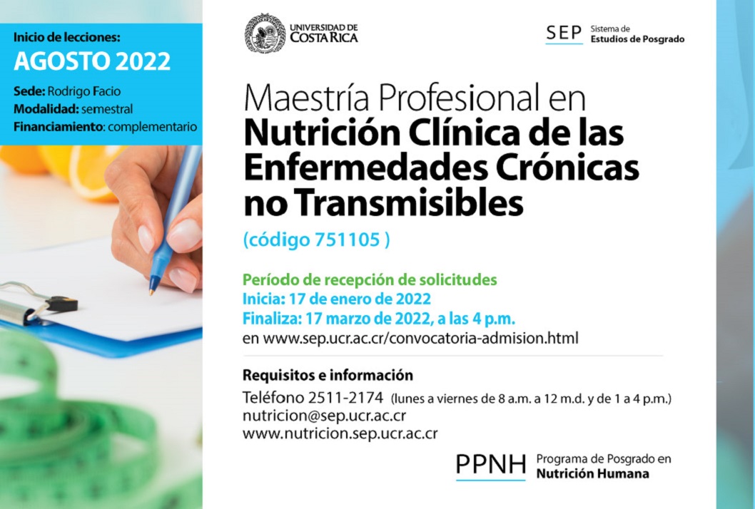  Maestría Profesional en Nutrición Clínica de las Enfermedades Crónicas no Transmisibles (código …