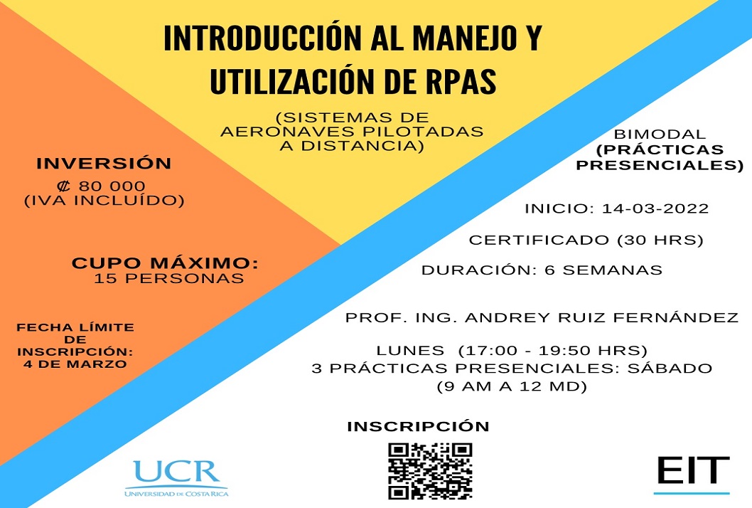  Cupo: 15 personas Inicio: 14 de marzo (6 semanas / bimodal, prácticas presenciales).  Los lunes …