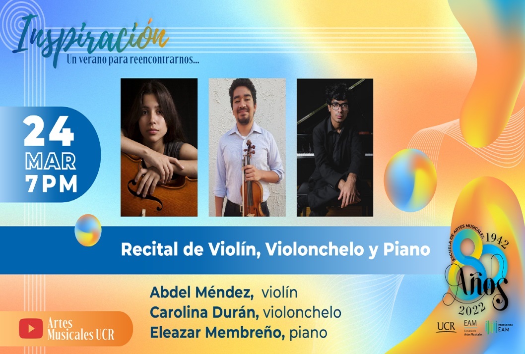  Acompáñenos a este recital de música de cámara en el formato de ensamble tradicional de trío: …