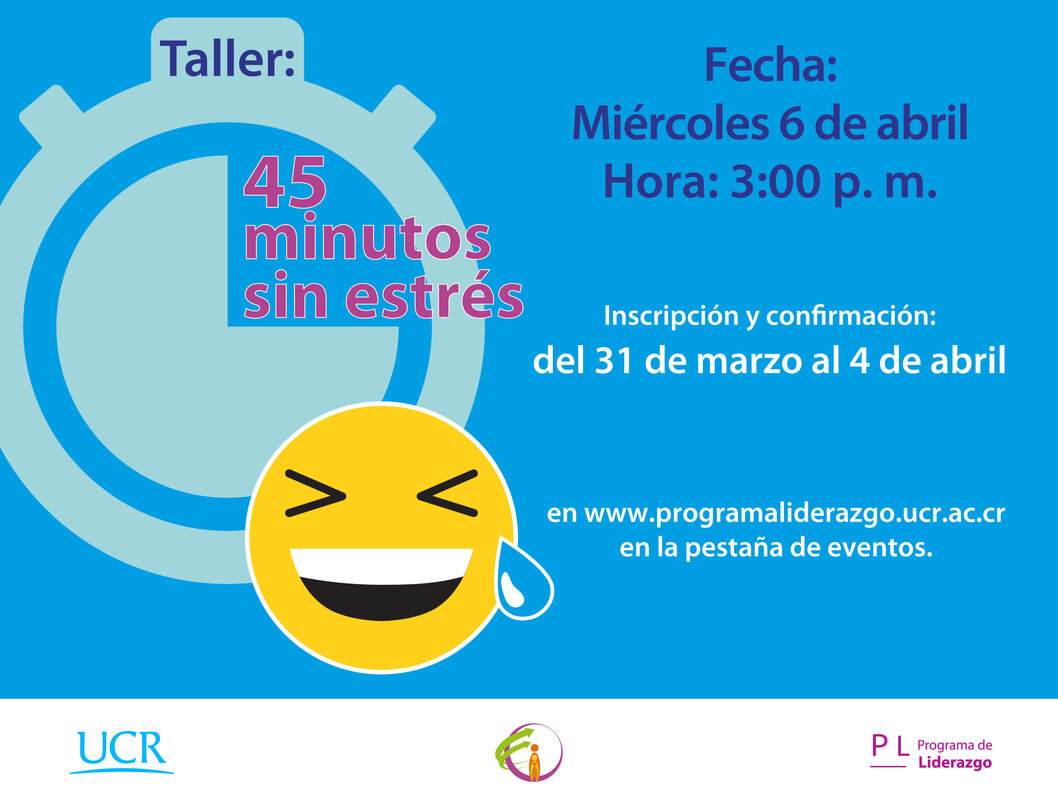  Fecha del taller: Miércoles 6 de abril, 3:00 p. m. 