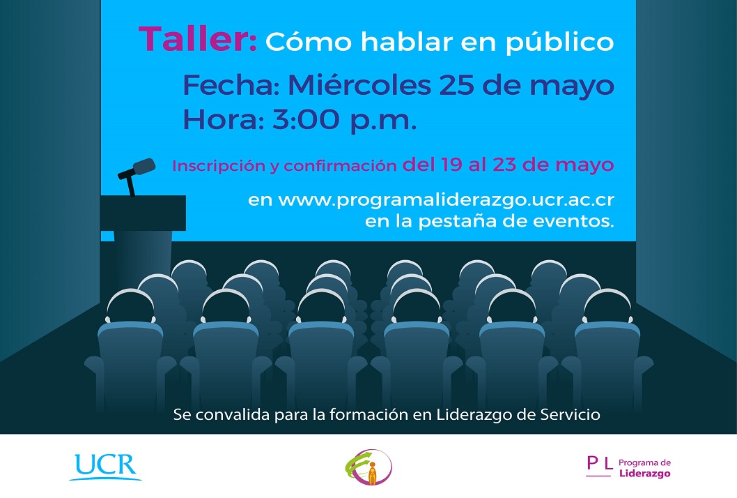  Fecha del Taller: Miércoles 25 de  mayo, 3:00 p. m. Se convalida para la formación en Liderazgo …