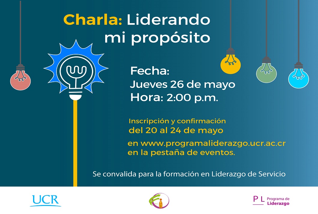  Fecha de la charla: Jueves 26 de mayo, 2:00 p. m. (se convalida para la formación en Liderazgo …