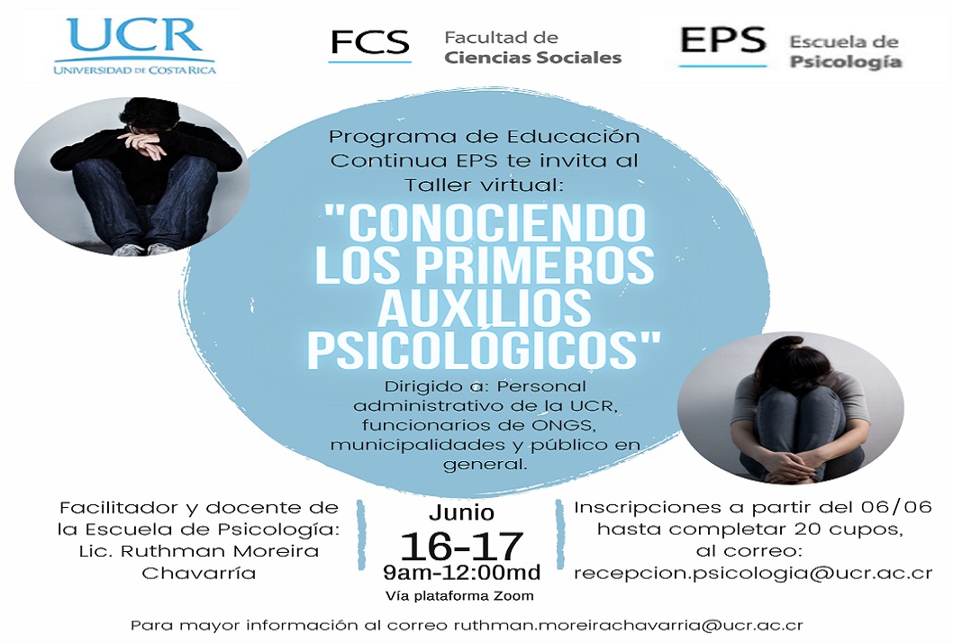  Fechas del Taller: 16 y 17 de junio por medio de Plataforma Zoom 