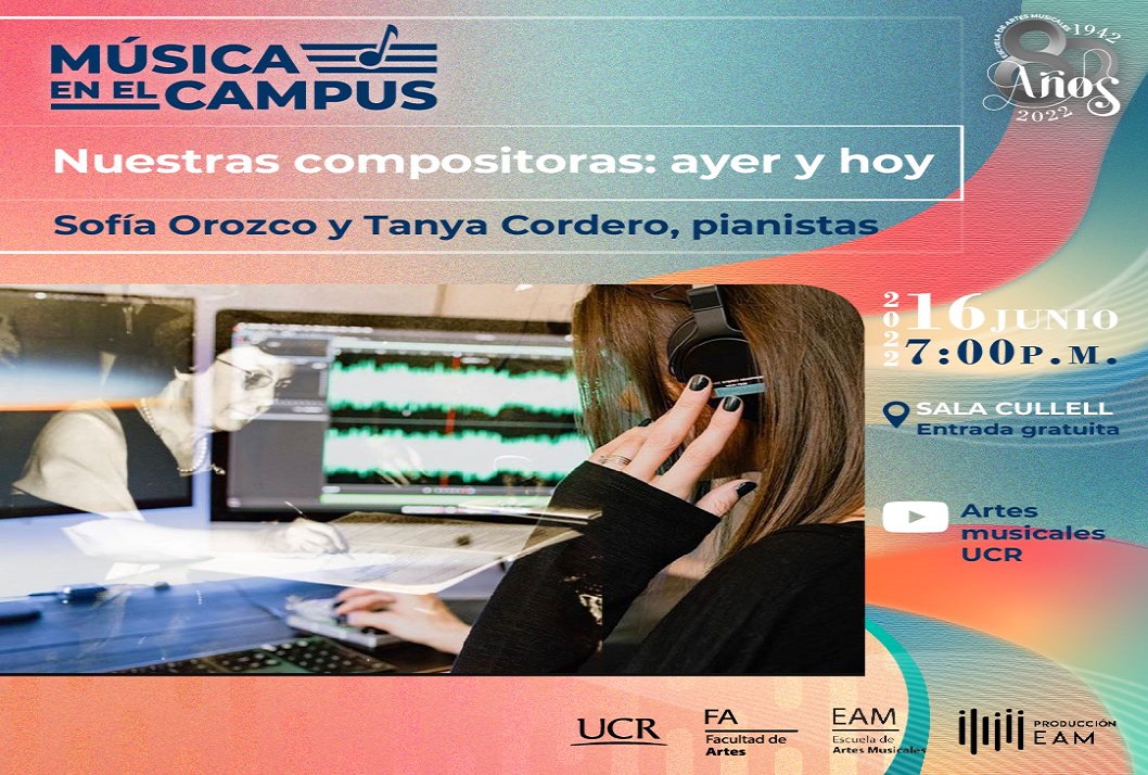  En este recital se presentarán obras de compositoras costarricenses en formato de piano solo, …