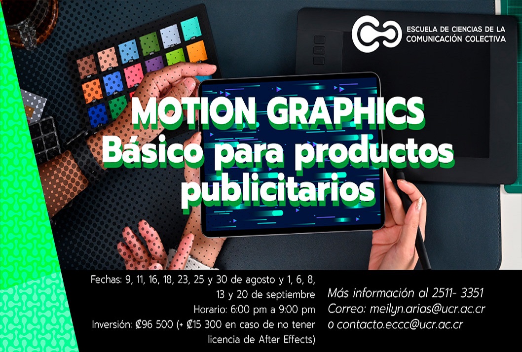 Cursos: Animación digital para productos publicitarios Duración: 9, 11, 16, 18, 23, 25 y 30 deagosto y 1, 6, 8, 13 y 20 de septiembre, de 6:00 a 9:00 …