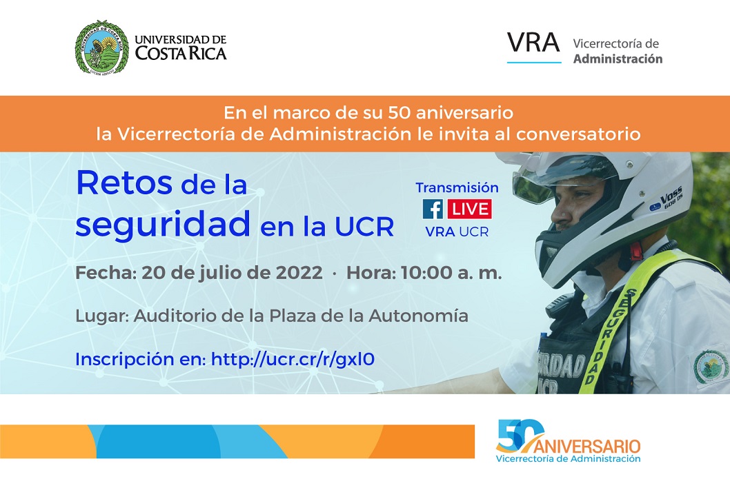  Inscripción por medio del enlace: http://ucr.cr/r/gxl0       