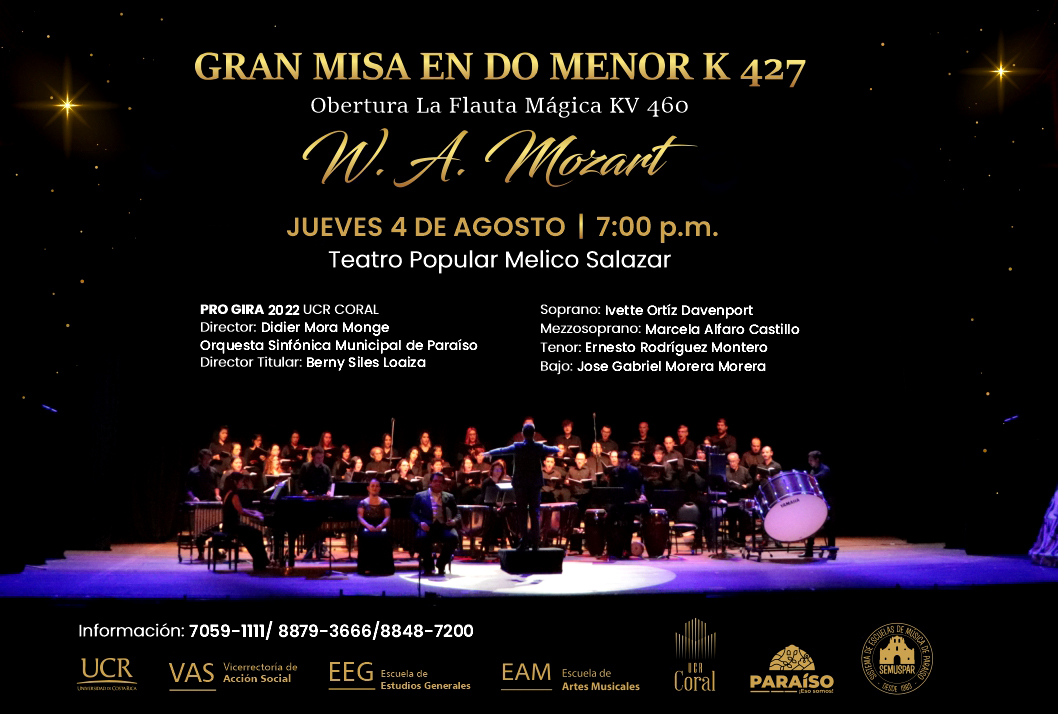  #MOZART  Información Entradas: 7102-4790 / 7059-1111/ 8879-3666/8848-7200    