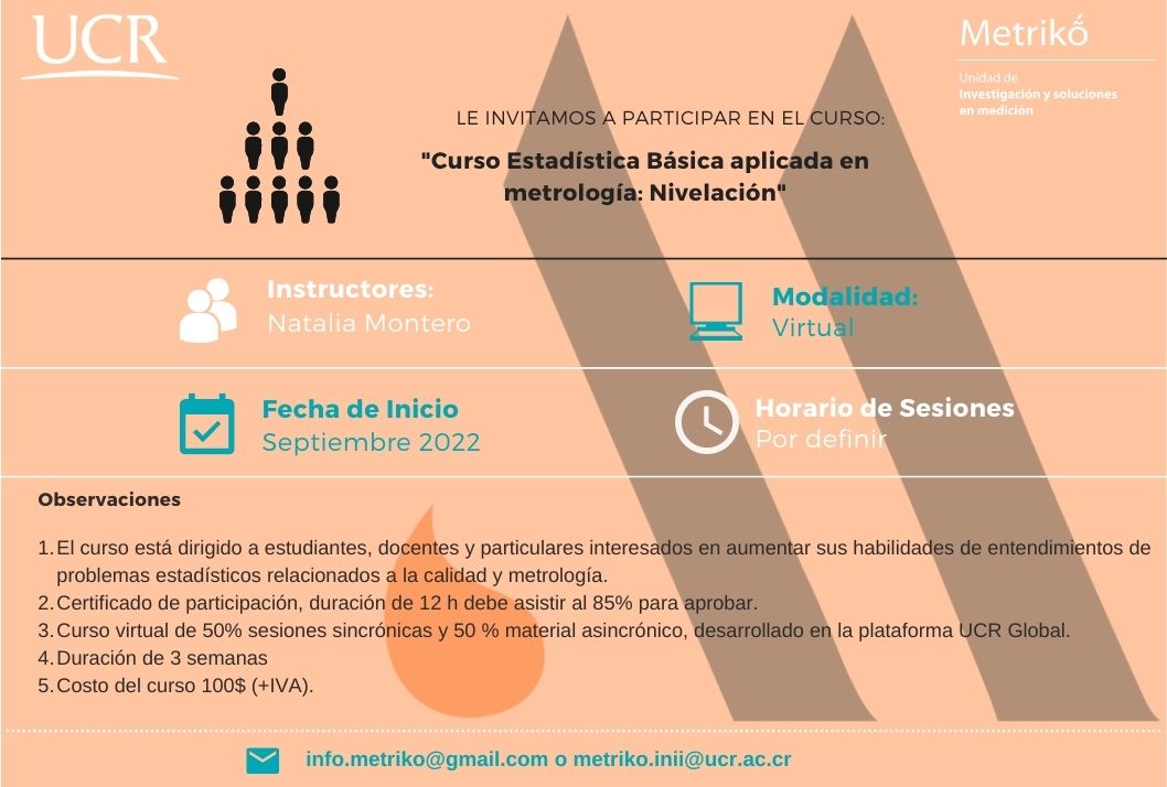  ¿Querés reforzar y aprender conceptos de estadística enfocados en metrología, control de …