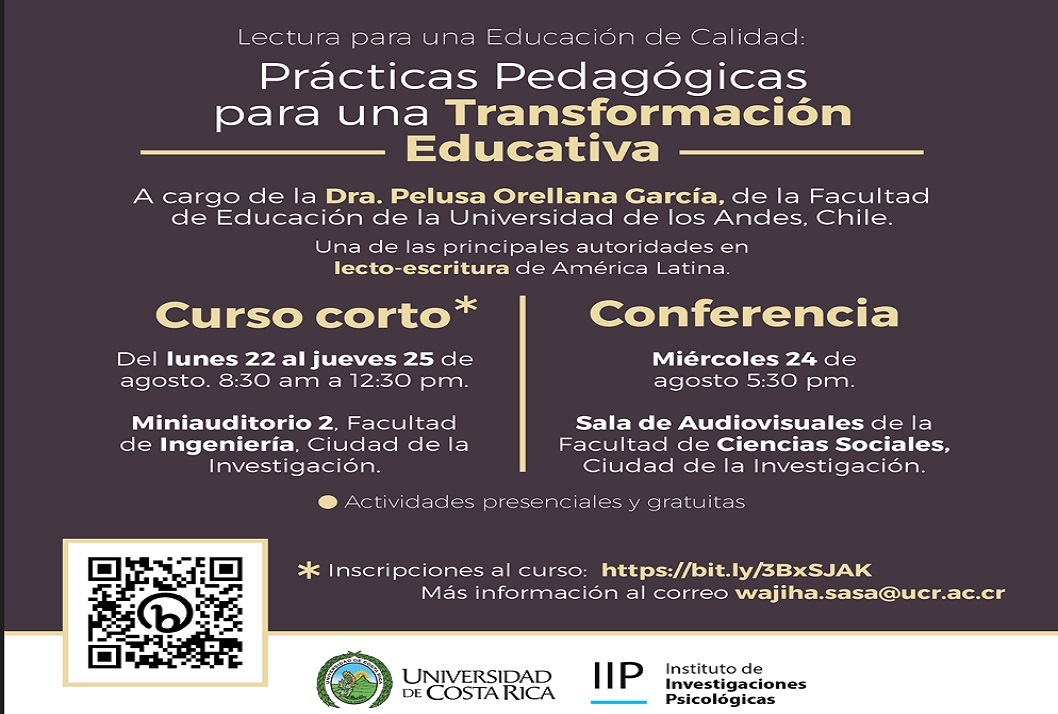 Cursos: Curso corto. Lectura para una educación de calidad: Prácticas pedagógicas para una transformación educativa Inscripciones en elenlace  https://bit.ly/3BxSJAKConsiderando que el dominio de la lectura es …