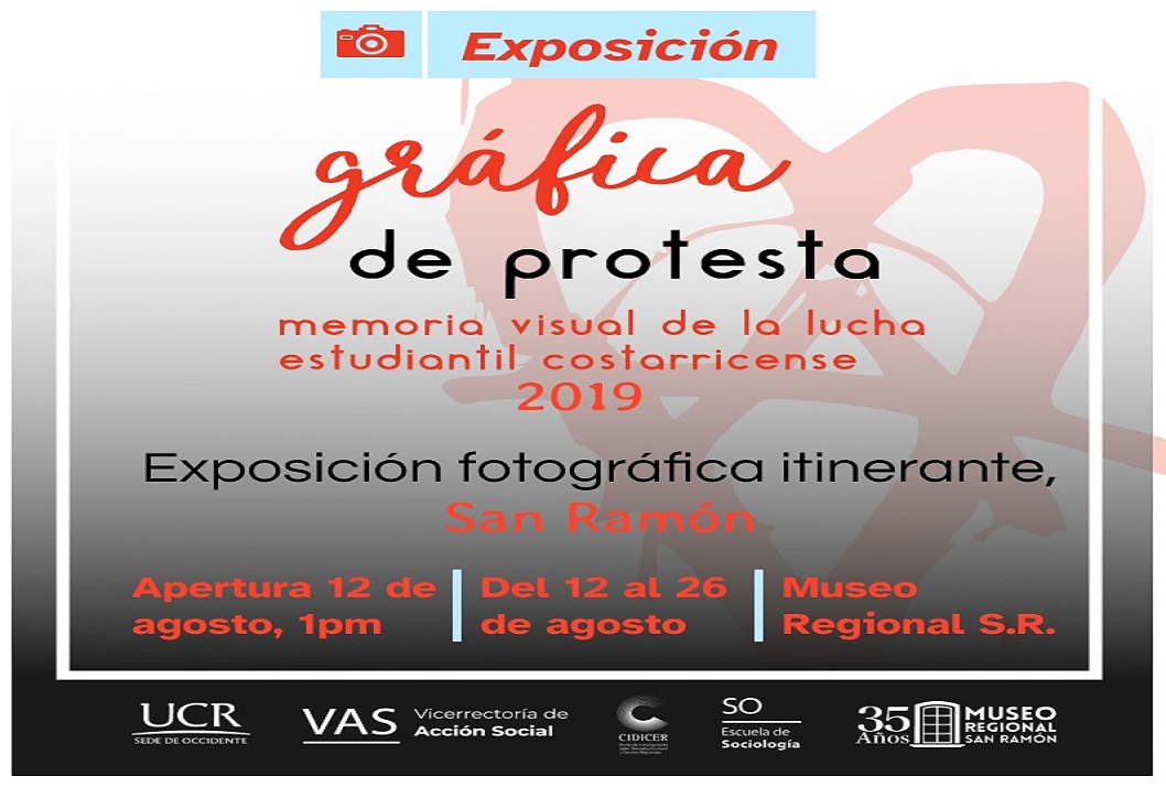  Programa: Viernes 12 de agosto, 1:00 p. m., Museo Regional de San Ramón: Inauguración Miércoles …