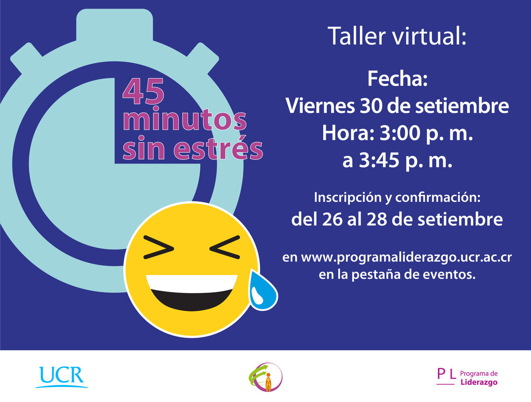  Fecha del taller: viernes 30 de setiembre, de 3:00 a 3:45 p. m. (modalidad virtual) 