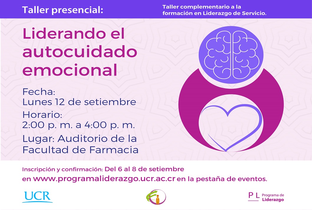  Fecha del taller: lunes 12 de setiembre, de 2:00 a 4:00 p. m. en el auditorio de la Facultad de …