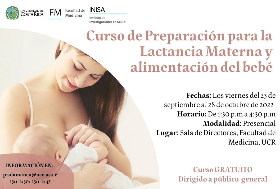  Duración: del viernes del 23 de setiembre al 28 de octubre, de 1:30 a 4:30 p. m. 