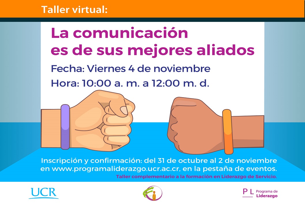  Fecha del taller: viernes 4 de noviembre, de 10:00 a. m. a 12:00 m. (modalidad virtual)  * …