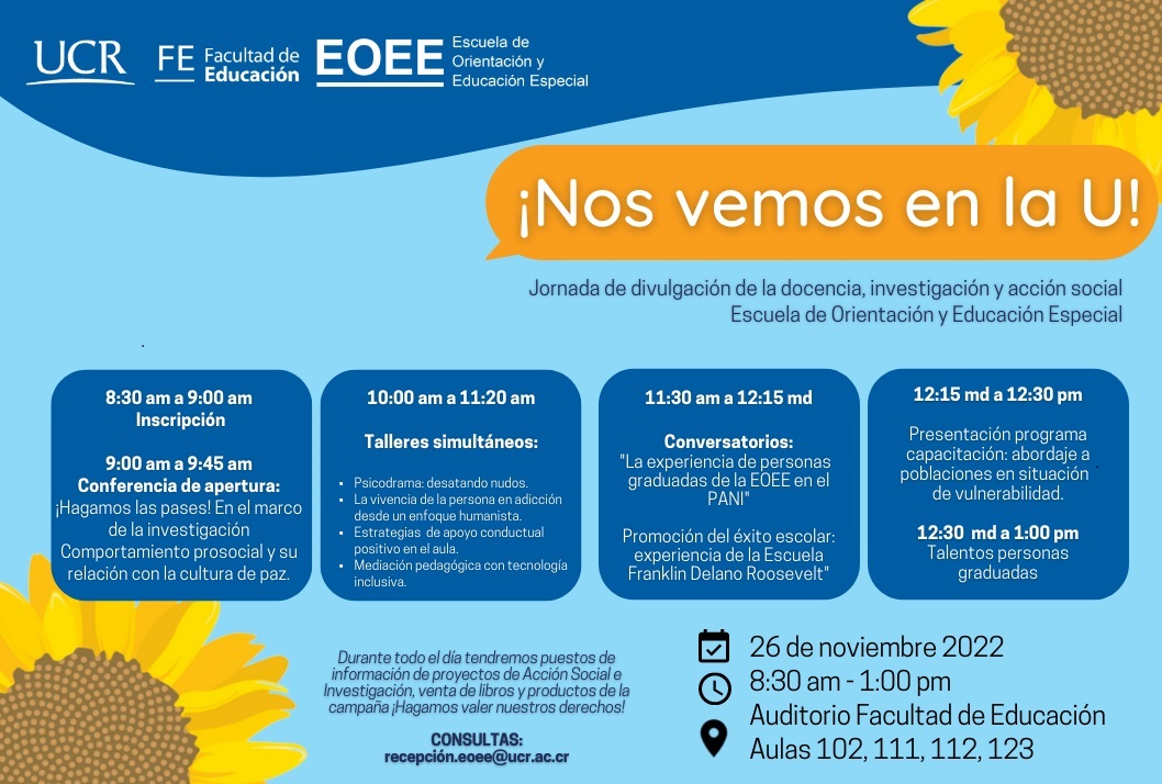  Inscripción previa en el siguiente enlace: https://bit.ly/jornadaseoee   