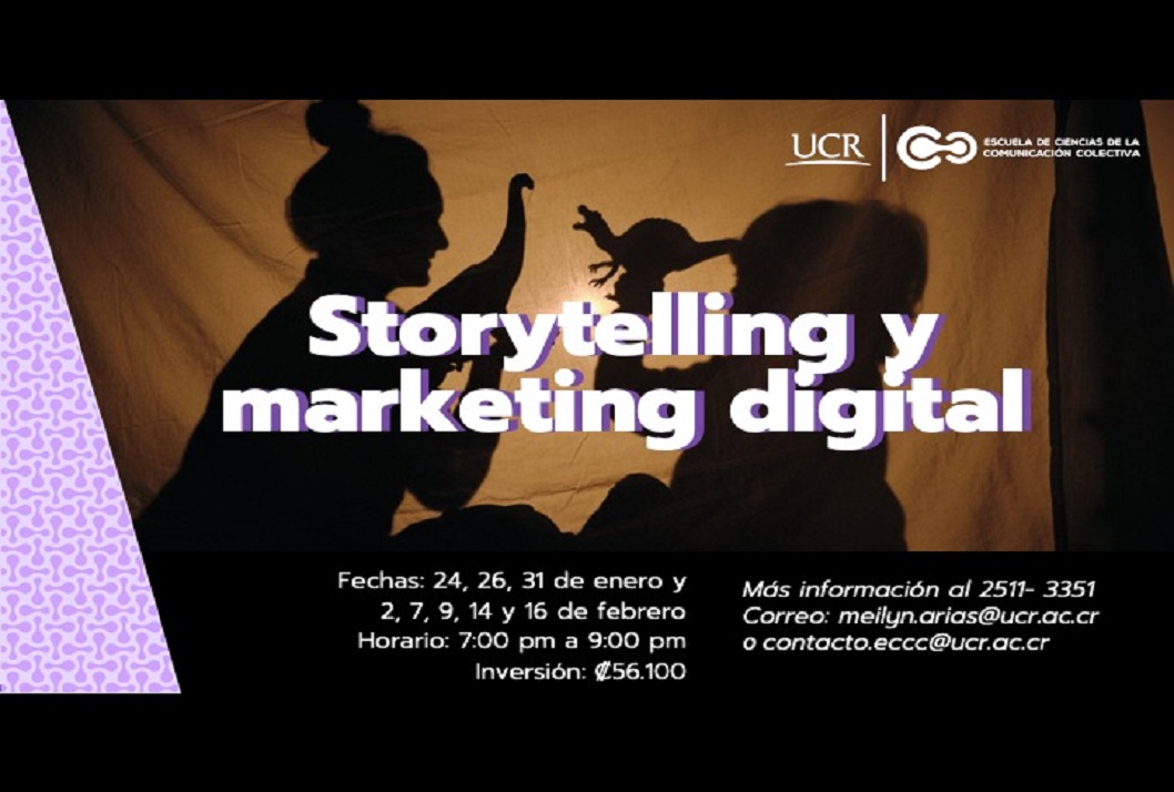 Cursos: StoryTelling y Marketing Digital Duración: 24, 26 y 31 de enero y 2,7, 9, 14 y 16 de febrero del 2023, de 7:00 a 9:00 p. …