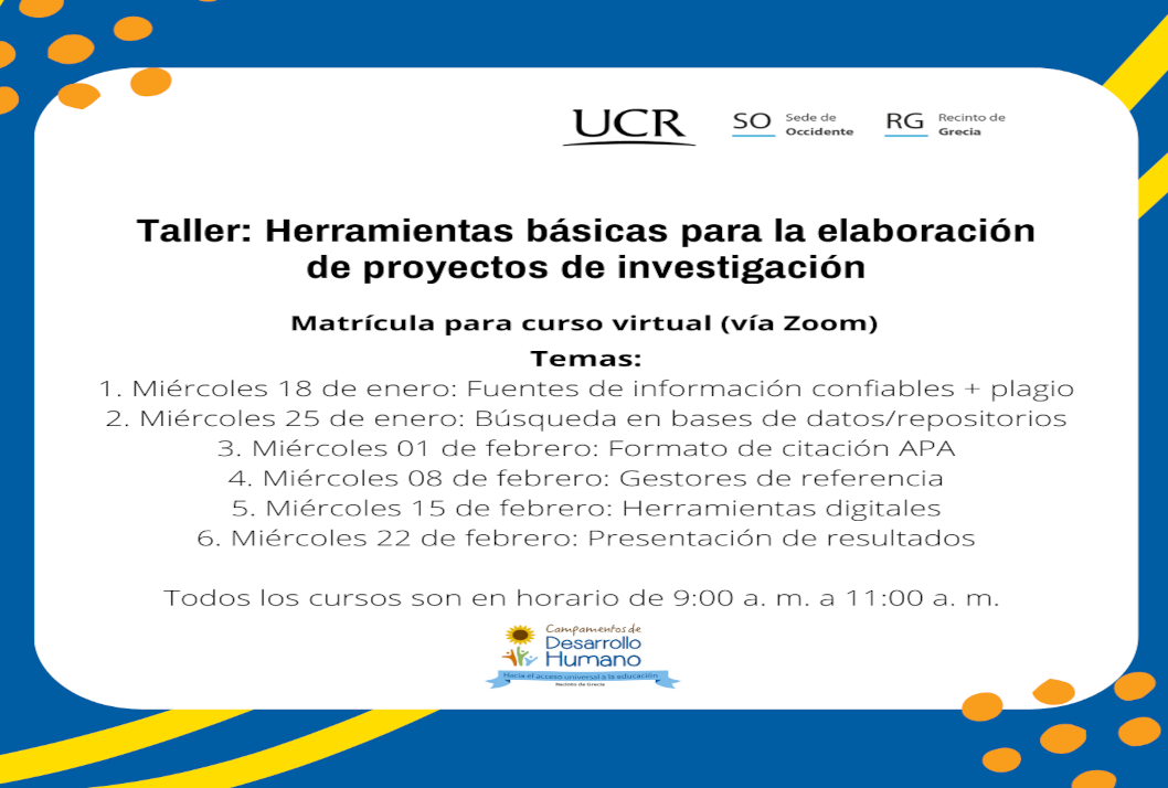  1. Miércoles 18 de enero: Fuentes de información confiables + plagio 2. Miércoles 25 de enero: …