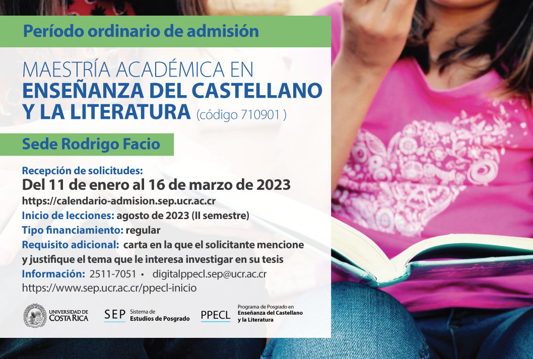  Maestría Académica en Enseñanza del Castellano y la Literatura (código 710901 ) Sede Rodrigo …