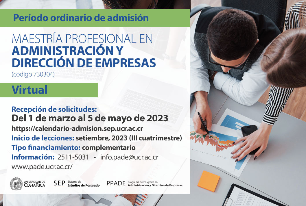  Maestría Profesional en Administración y Dirección de Empresas  Modalidad: virtual Inicio de …
