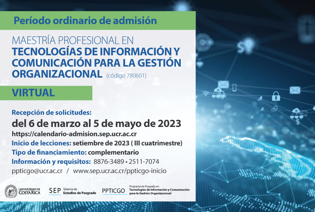  Maestría Profesional en Tecnologías de Información y Comunicación para la Gestión Organizacional …