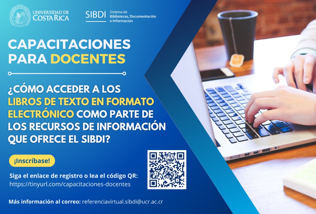 Cursos: El SIBDI le invita a la capacitación "¿Cómo acceder a los libros de texto en formato electrónico como parte de los recursos de información que ofrece el SIBDI? " ¡Puede elegir la disciplina y los horarios de su interés yconveniencia!Inscripci{on e …