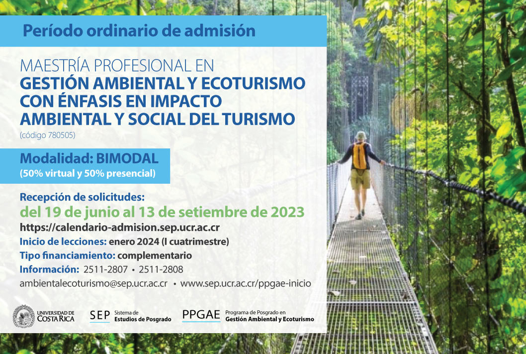  Maestría Profesional en Gestión Ambiental y Ecoturismo con énfasis en Impacto Ambiental y Social …