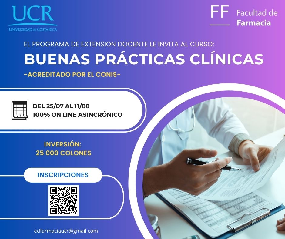 Cursos: Curso de Buenas Prácticas Clínicas inscriciones por medio del formulario que encontrará …