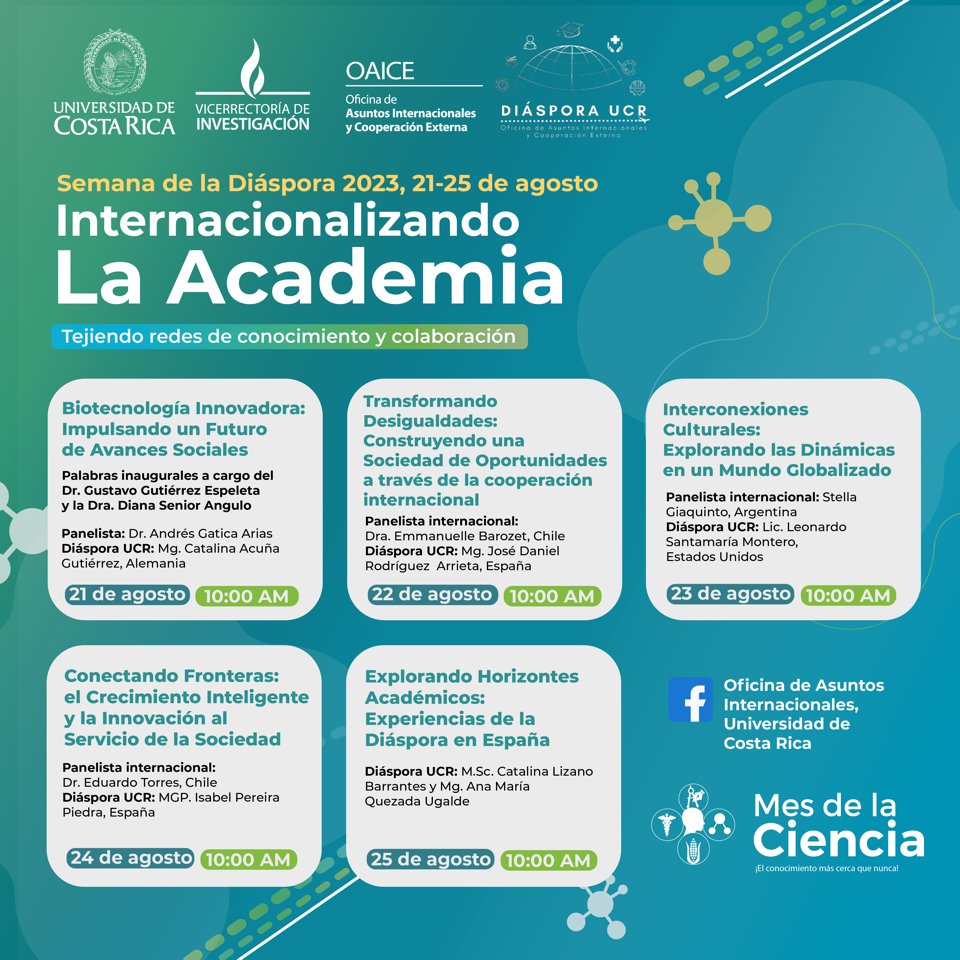 Semana de la Diáspora 2023, 21-25 de agosto:  Internacionalizando la academia: Tejiendo redes de …