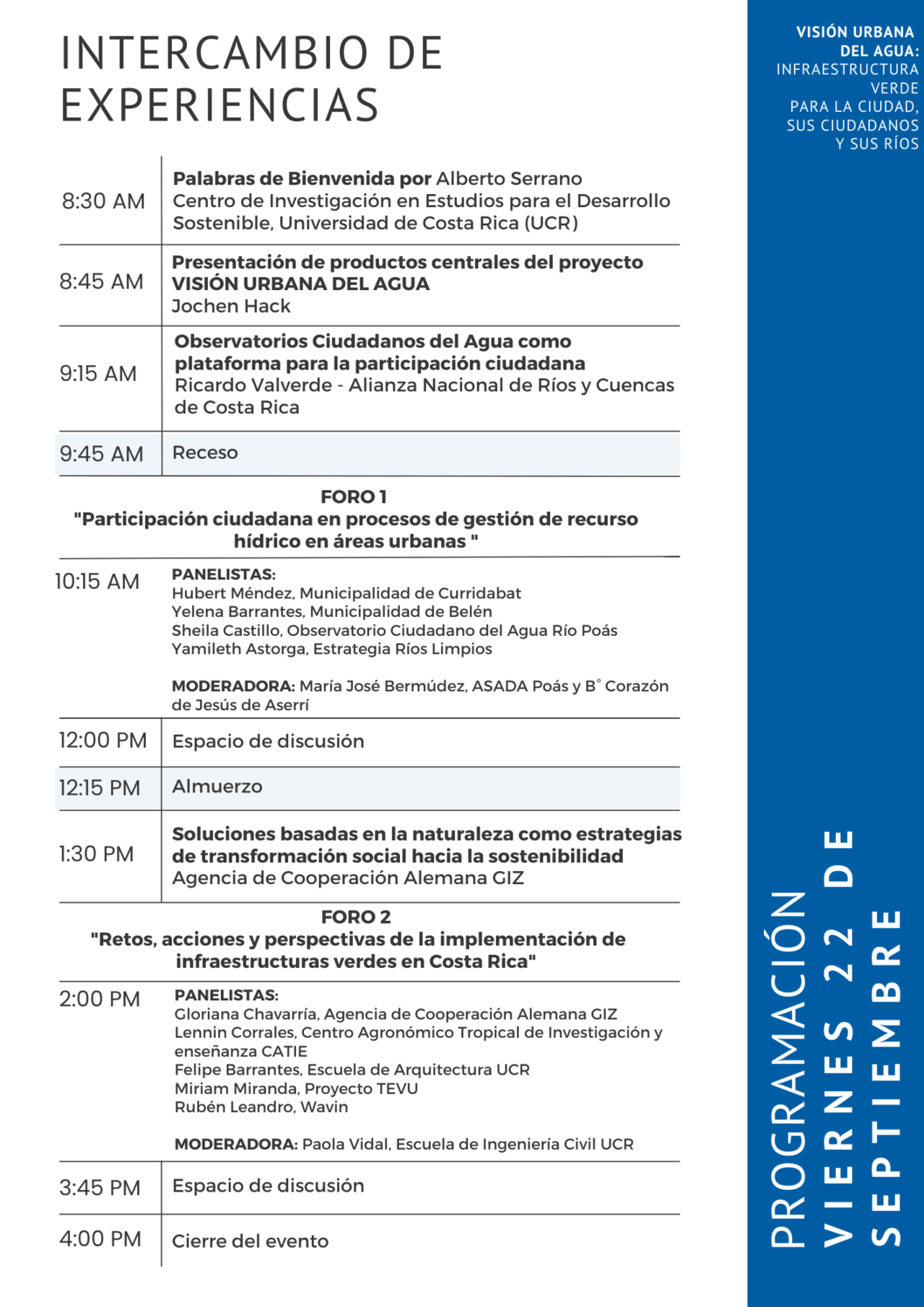  Foro 1. Participación ciudadana en procesos de gestión de recurso hídrico en áreas urbanas - …