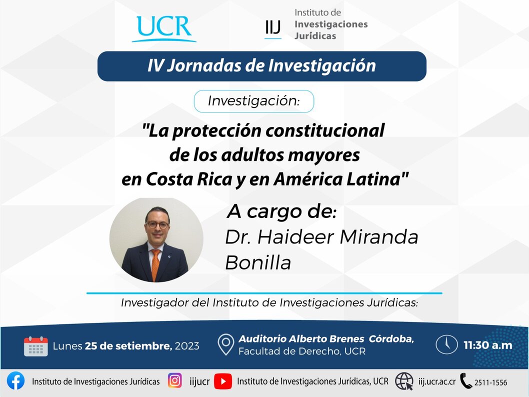  Conferencia titulada: la protección constitucional de los adultos mayores en Costa Rica y en …
