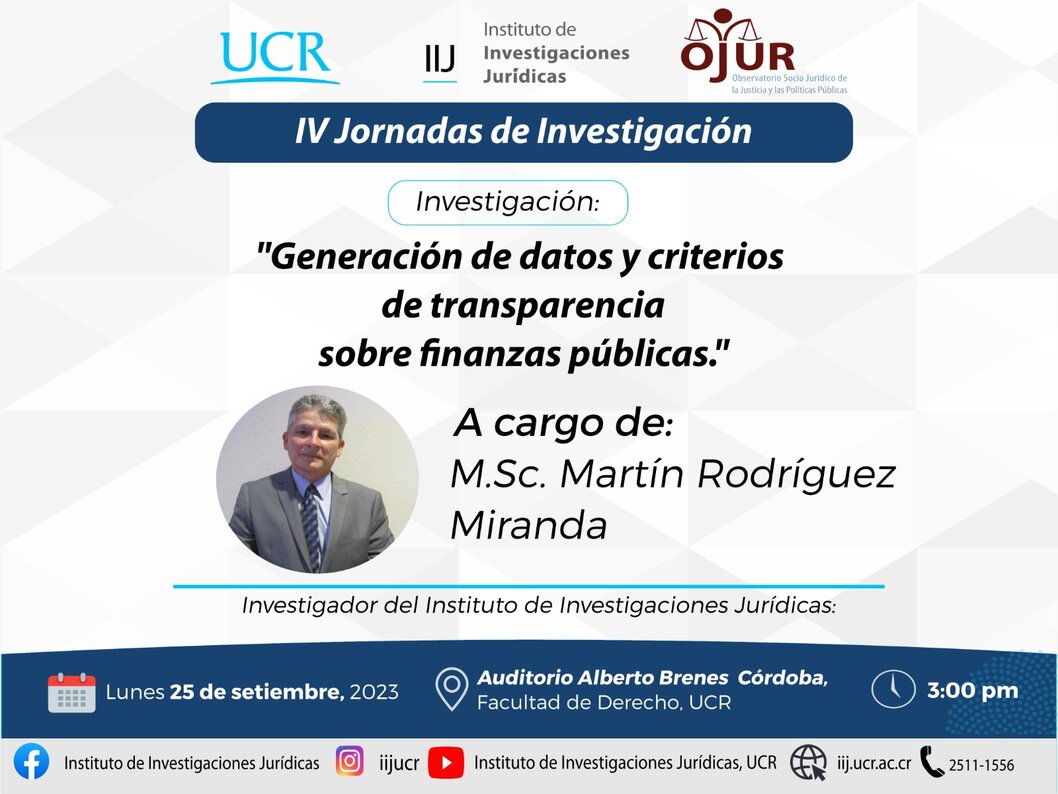  Conferencia titulada: generación de datos y criterios de transparencia sobre finanzas públicas 