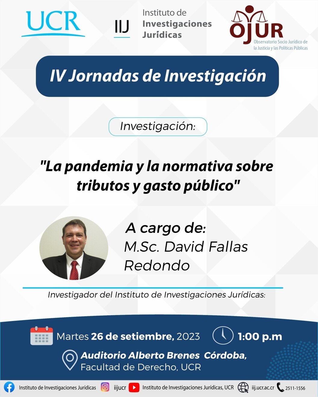  Conferencia titulada: la pandemia y la normativa sobre tributos y gasto público 