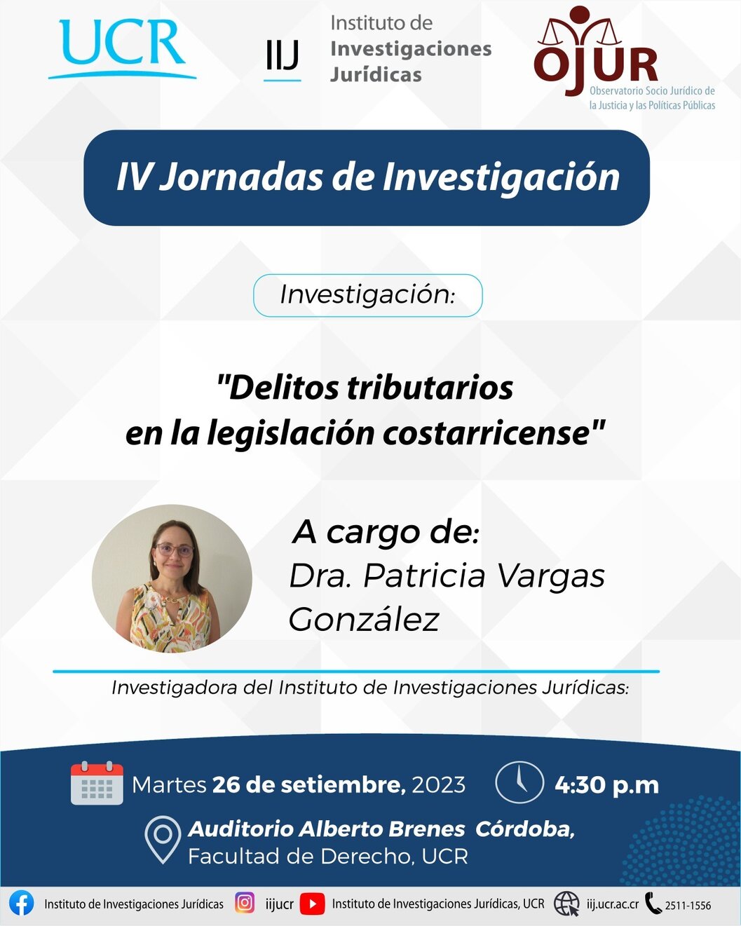  Conferencia titulada: delitos tributarios en la legislación costarricense 