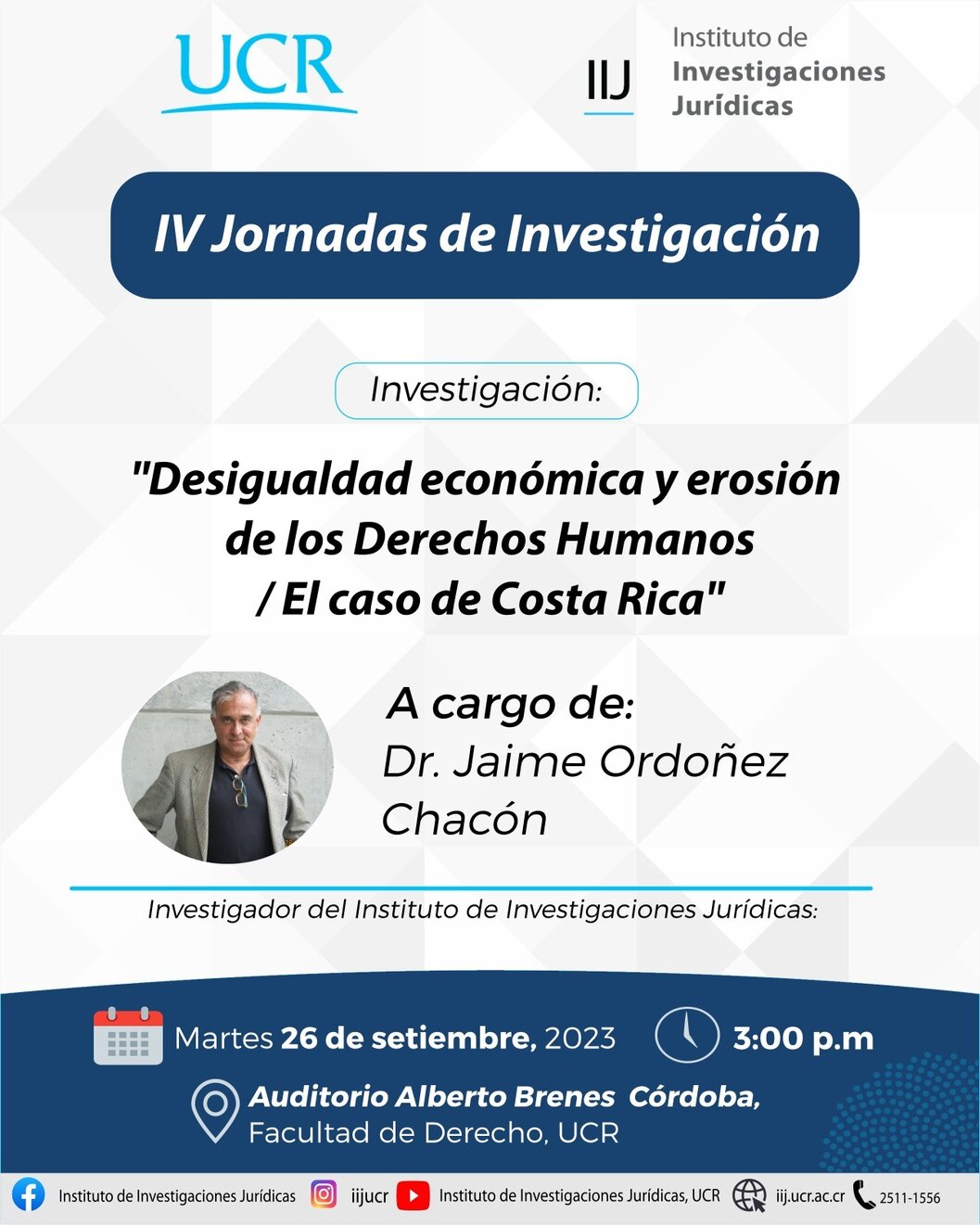  Conferencia titulada: desigualdad económica y erosión de los derechos humanos / el caso de Costa …
