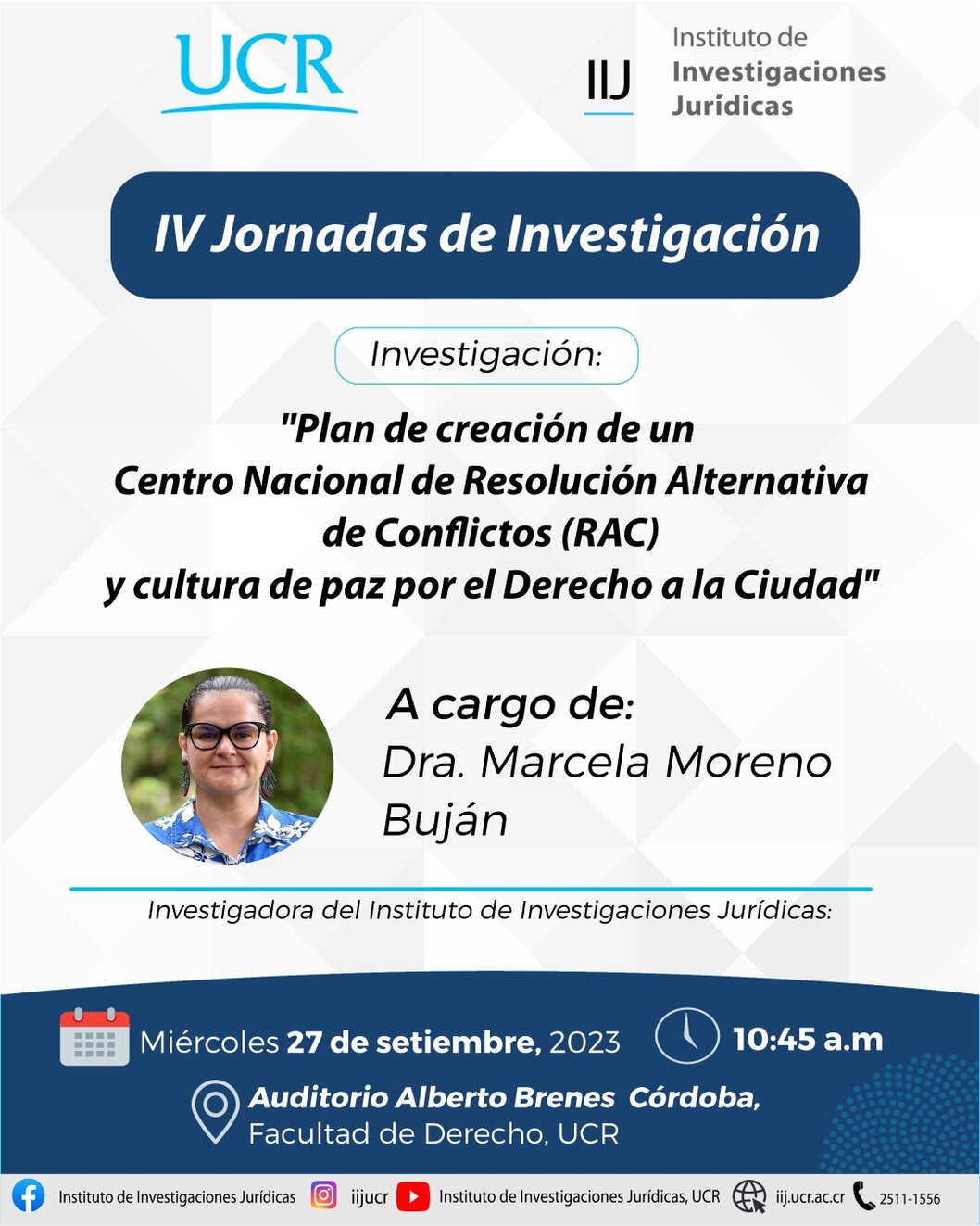  Conferencia titulada: plan de creación de un centro nacional de ResoluciónAalternativa de …