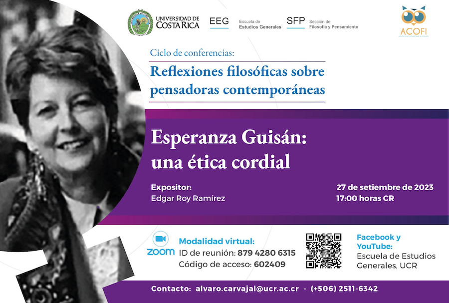  En el Marco del Ciclo de Conferencias. Reflexiones filosóficas sobre pensadoras contemporáneas …